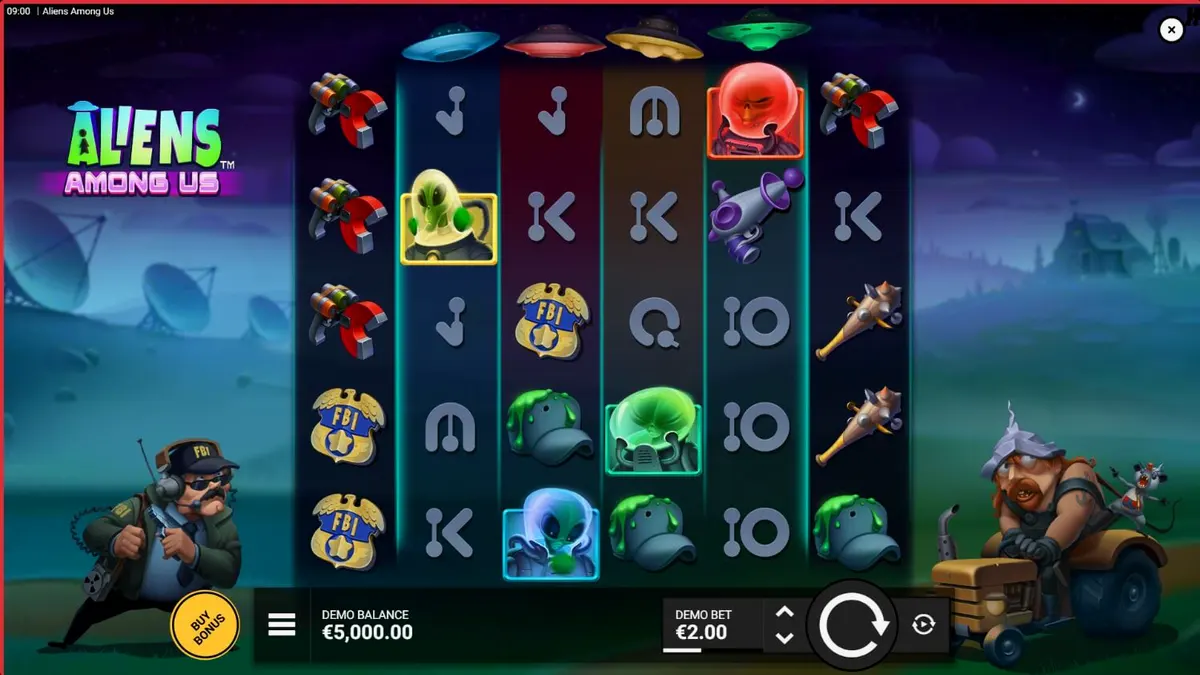 Aliens Among Us Slot Gameplay