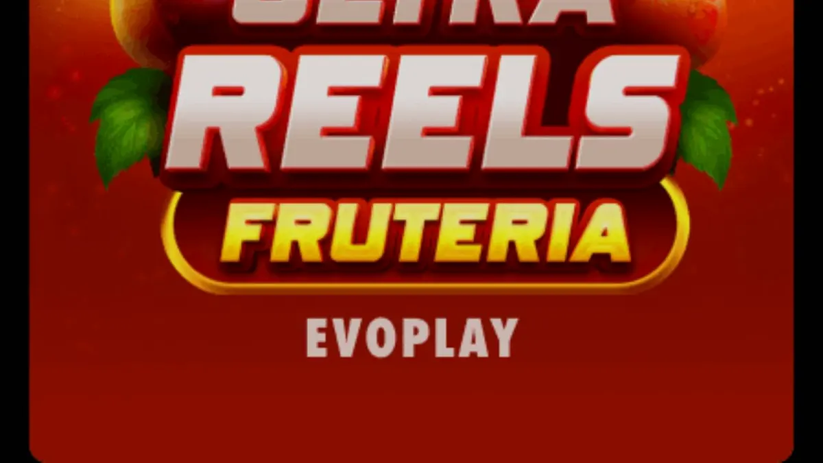 Tampilan visual mesin slot Ultra Reels Fruteria dengan simbol buah yang cerah dan latar belakang karnaval.